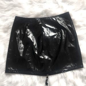 Lip Service Black Patent Mini Skirt